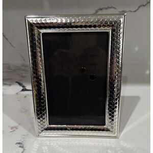 Sheffield Home Silver Tone Metal Honeycomb Texture 5x7 Photo Frame 6x8 Frame